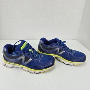 New Balance Running Athletic Sneakers Blue Yellow N2 Cushioning Women's US 8.5